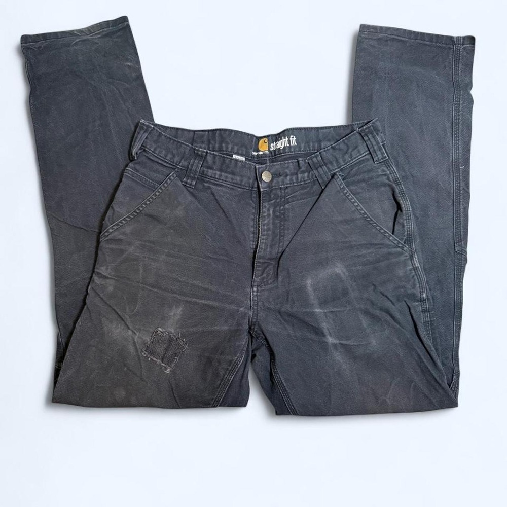 Carhartt Grunge Mall Goth Black Washed Straight Fit Jeans Size 32"x32"